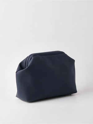 Heybes Kadın Lacivert Vegan Deri Clutch El Çantası