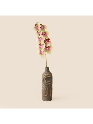 Matmel Deco Orkide Yapay Dal Çiçek - Yeşil / Mor- 104 cm
