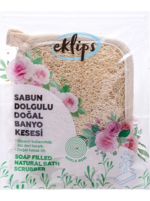 3 Adet Eklips Doğal Sabun Dolgulu Banyo Kesesi