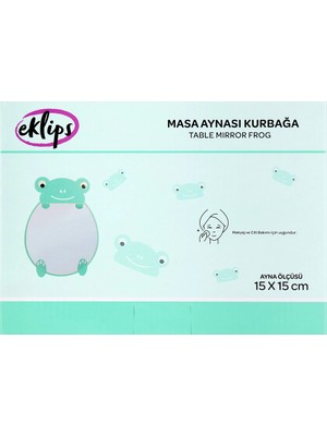 3 Adet Eklips Ayaklı Masa Aynası Kurbağa