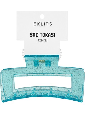 5 Adet Eklips Dikdörtgen Mandal Toka Simli Mavi