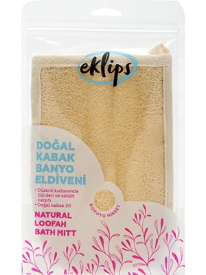 2 Adet Eklips Doğal Banyo Kesesi Eldiven Kabak