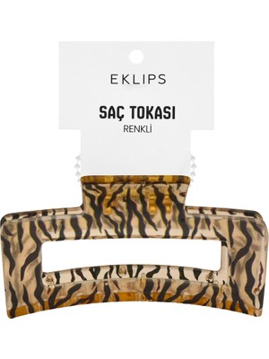 5 Adet Eklips Zebra Dikdörtgen Mandal Toka Sarı