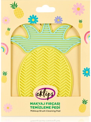 2 Adet Eklips Makyaj Fırçası Temizleme Pedi Ananas
