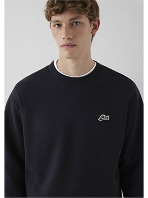 Mavi M0S10611-80022 Mavi Logo Sweatshırt Antrasit Erkek Sweatshirt