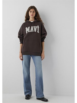 Mavi M1600361-70240 Mavi Logo Kapüşonlu Kadın Sweatshırt