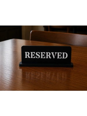 Alvera Reserved Yazılı Masa Standı