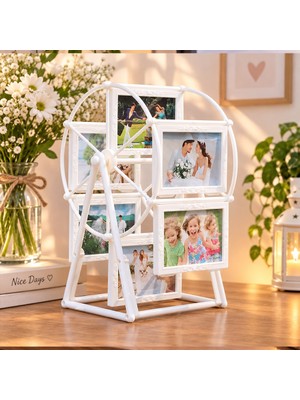 Keyfim Shop Kişiye Özel 16 Fotoğraf Dönme Dolap Fotoğraf Çerçevesi 33*22 cm