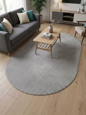 Merinos Elagans Joy Rölyef Bohem Kaymaz Taban Oval Halı Yolluk Salon, Mutfak ,oda ve Koridor