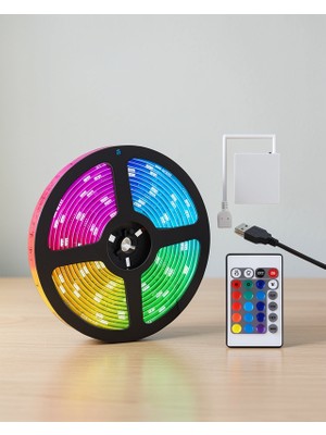 Alemdar Pazarlama Şerit LED Tv Arkası Renkli Kumandalı 10 Metre