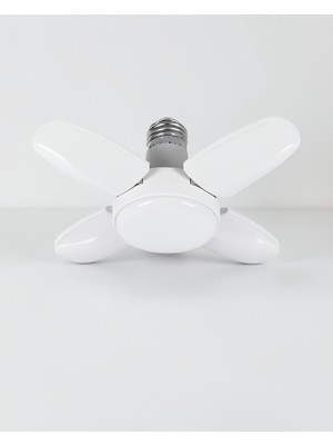 Alemdar Pazarlama VM60 LED Ampul, Katlanabilir 4 Kollu Pervane, 60W 6000 Lümen