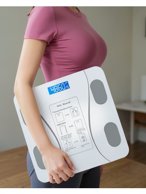 Alemdar Pazarlama TF-1072 Bluetooth Baskül, Akıllı Tartı, 3-180 kg