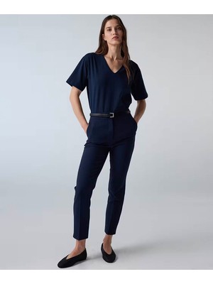 İpekyol Ipekyol Elastik Bel Skinny Fit Lacivert Kadın Pantolon IW6260003153