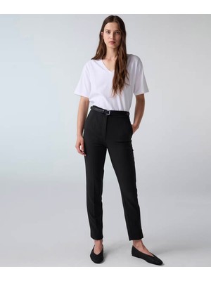 İpekyol Ipekyol Elastik Bel Skinny Fit Siyah Kadın Pantolon IW6260003153