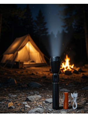 Alemdar Pazarlama RT260 Fener, 60W Led, 9000MAH USB Şarjlı