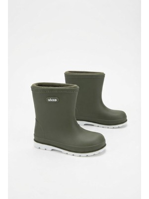 Vicco Haki Mellow Yumuşak Rahat Içi Polar Erkek Çocuk Yağmur Çizmesi 946.P26K.230