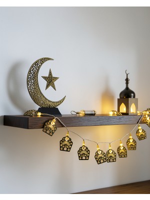 Alemdar Pazarlama Cami Temalı Pilli LED Işık Zinciri Dekoratif Ramazan Bayram