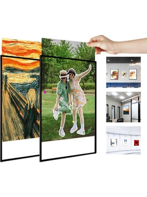 TeknoKapsül PM-21756 Ledli A2 Değiştirilebilir Reklam Poster Çerçevesi (Tabela)