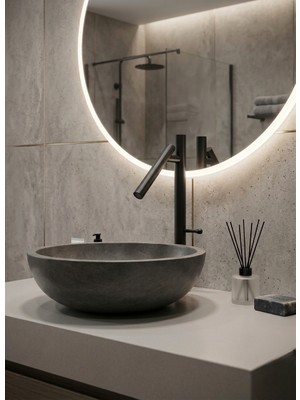 Titanium Design Siyah Çanak Lavabo Bataryası
