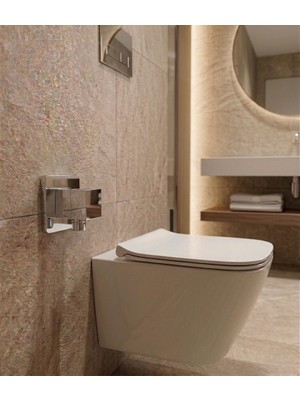 Titanium Design Krom Kare Lüx Taharet Musluğu