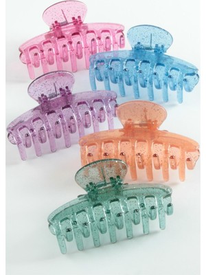 Fantastik Store Düz Şeffaf Renkli Mandal Toka 8 cm