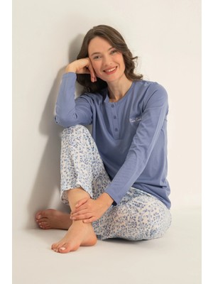 Amora Fancy Clothing Pierre Cardin PC9270-X Kadın Uzun Kollu Pijama Takımı