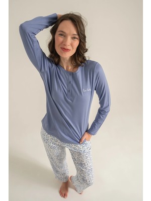Moda Dua Pierre Cardin PC9270-S Kadın Uzun Kollu Pijama Takımı
