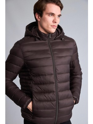 DeFacto Slim Fit Ayarlanabilir Kapüşonlu Fermuarlı Şişme Mont N4661AZ26AU