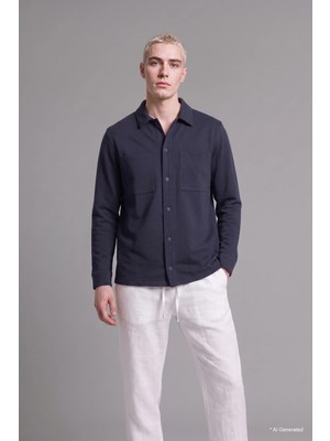 DeFacto Regular Fit Çift Cepli Gömlek Ceket H6548AX26AU