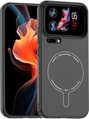 Mey İthalat Kapak, Xiaomi 17 Pro Max ile Uyumlu M-Safe Şarj Özellikli Kamera Korumalı Elio Sert Pc Ultra Ince Mat Yüzey Manyetik Şarj Destekli Koruyucu Mi 17 Pro Max Için Kılıf Siyah
