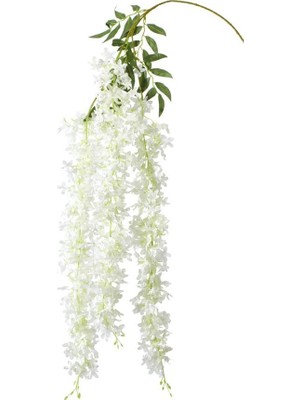 Mey İthalat Beyaz Yapay Akasya, 70 Cm, Sarkan 4 Dallı