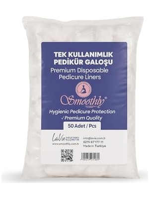 Mey İthalat Premium Tek Kullanımlık Pedikür Galoşu; Profesyonel Salon ve Ev Kullanımı Için, Yırtılmaya Dayanıklı, Steril Üretim, Ayak Bakımı (100)