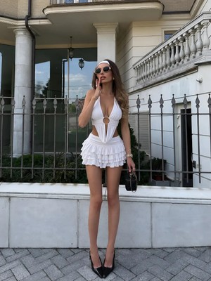 Havens Lola Fırfırlı Mini Elbise