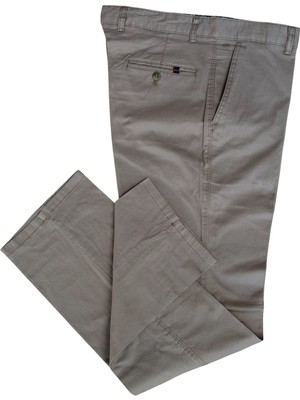 Gambia Outdoor's Regular Fit Normal Kesim Likralı Esnek Rahat Yüksek Bel Keten Erkek Gabardin Pantolon