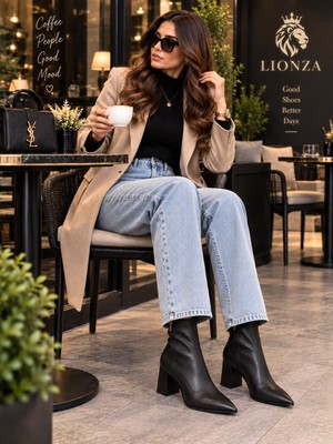 Lionza A+ Kalite Sivri Burunlu Şık Exra Rahat Streç Bot