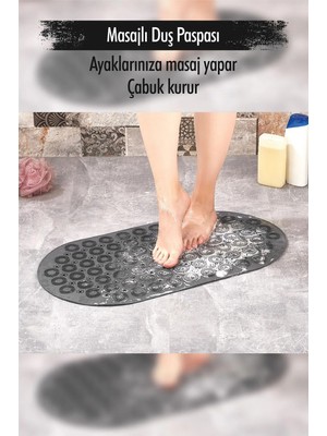 Veraura Lifestyle Silikon Masajlı Duş Paspası