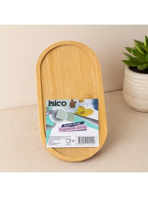Veraura Lifestyle Oval Bambu Mini Tepsi - Yağdanlık Altlık 12 x 23.3 x 0.8 cm