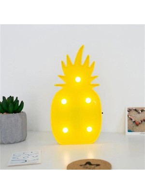 Veraura Lifestyle Ananas Şeklinde Ledli Dekoratif Eğlenceli Çocuk Gece Lambası
