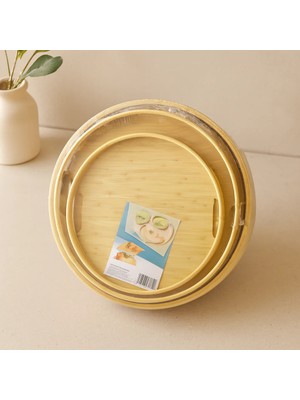 Veraura Lifestyle Bambu Ahşap Yuvarlak Tepsi Seti 30/35/38 cm (3'lü)