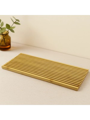 Veraura Lifestyle Çift Taraflı Ahşap Bambu Sunum Tepsisi 17X39 cm