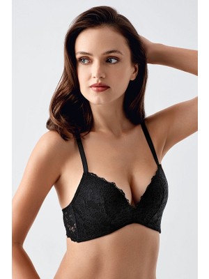 Orkide New Bra 33-1799 Telsiz Güpürlü Detekli Sütyen