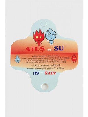 Pileli Store Ateş Su Kolye Kartı