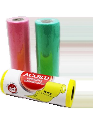 Veraura Lifestyle Acord SOFTTEX-415 Rulo Perforated Sarı Bez 20 Parça