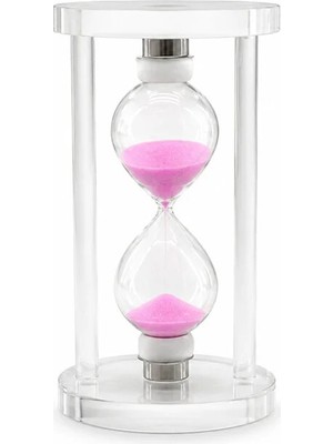 Veraura Lifestyle Küçük Cam Kum Saati Cam Standlı= Çap: 6cm-Yükseklik: 10CM