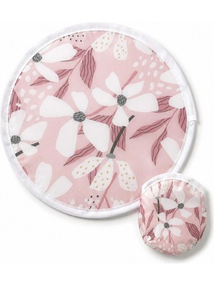Leo'Stone Katlanabilir Japon Yelpazesi 20 cm Mini El Yelpazesi Kılıflı Çantalık Soft Blossom Pembe