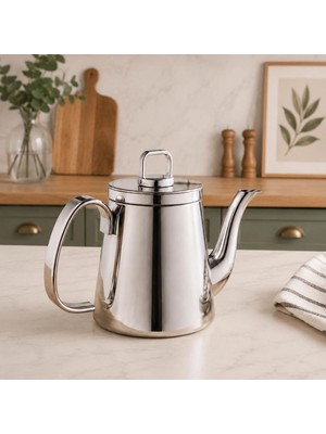 altabi Moka Paslanmaz Çelik Demlik 1500 ml Bitki Çayları Için Ideal Ürün