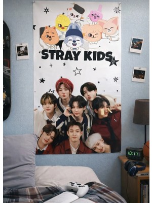 Owlbag Company Owl Bag Stray Kids Poster Desenli Tasarım Duvar Halısı