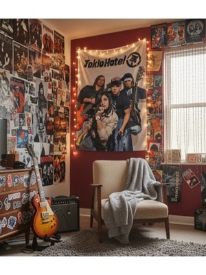Owlbag Company Owl Bag Tokio Hotel Desenli Tasarım Duvar Halısı
