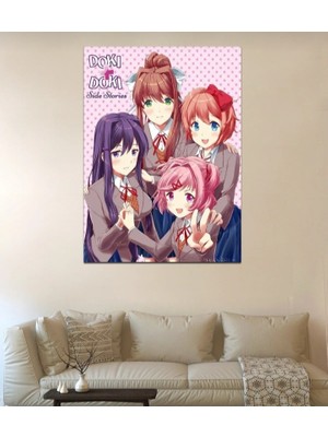 Owlbag Company Owl Bag Doki Doki Literature Clup  Desenli Tasarım Duvar Halısı