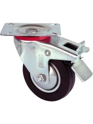 Colezium Servis Tekeri - Tablalı Frenli Siyah Döner - Çap 80 mm